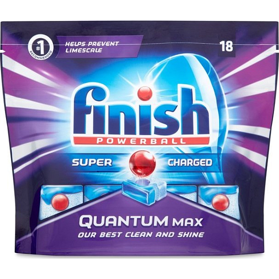 Finish Quantum Max Regular dishwasher tablets 18 pieces