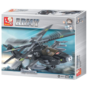 EP Line Sluban Army Apache Helicopter, 293 pieces, recommended age 6+