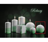 Lima Aromatic spiral Relay candle white - green ball 80 mm 1 piece