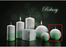 Lima Aromatic spiral Relay candle white - green ball 80 mm 1 piece