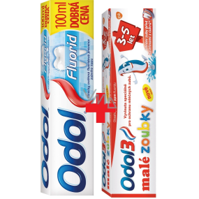Odol Fluoride toothpaste 100 ml + Odol3 Small teeth 3-5 years toothpaste 50 ml, duopack