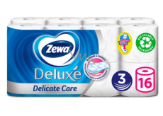 Zewa Deluxe Aqua Tube Delicate Care toilet paper 3 ply 150 pieces 16 pieces, roll that can be washed