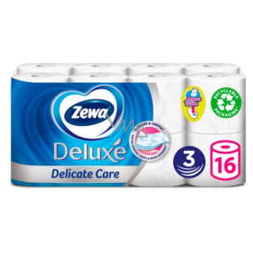 Zewa Deluxe Aqua Tube Delicate Care toilet paper 3 ply 150 pieces 16 pieces, roll that can be washed