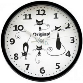 Albi Original Black Cat Wall Clock 25.5 cm × 25 cm