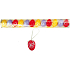 Plastic eggs with a white bow tie for hanging 4 cm 12 pieces in a package