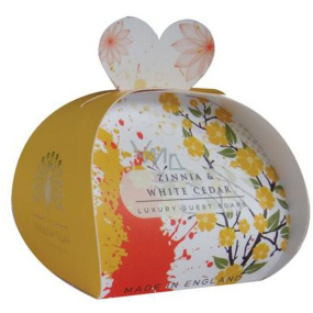 English Soap Zinnia & White Cedar Natural Perfumed Soap with Shea Butter 3 x 20 g