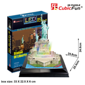 CubicFun Puzzle 3D Statue of Liberty LED glowing 37 pieces 20.4 x 24.8 x 24.8 cm