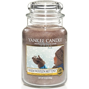 Yankee Candle Warm Woolen Mittens - Wool Wool Gloves Classic Scented Candle Large Glass 623 g