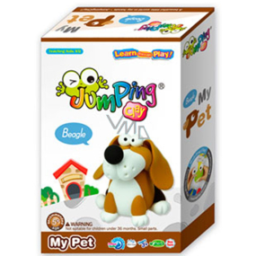 Jumping Clay Dog - Bigll self-drying modeling compound 38 g + paper model 5+