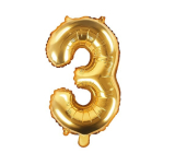Foil balloon number 3, 35 cm