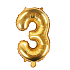 Foil balloon number 3, 35 cm