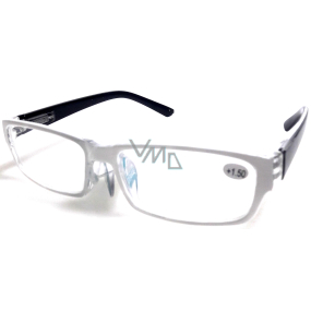 Berkeley Reading glasses +2.5 plastic white, black sides 1 piece MC2062