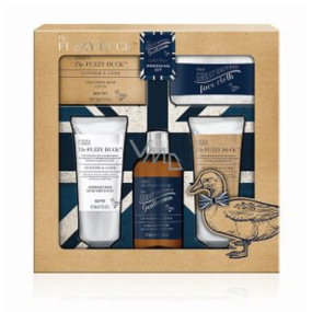 Baylis & Harding Men Ginger and Lime 2 in 1 shampoo and shower gel 300 ml + toilet soap 150 g + shower gel 130 ml + aftershave balm 130 ml + skin washcloth, cosmetic set for men