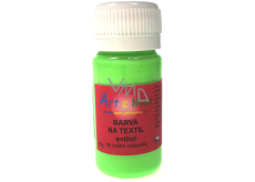 Art e Miss Color for textiles glowing - glows in the dark, for light materials 84 neon green 40 g