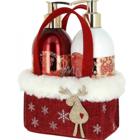 Vivian Gray Christmas Red liquid soap 250 ml + hand lotion 250 ml, cosmetic set