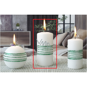 Lima Exclusive candle green cylinder 60 x 120 mm 1 piece