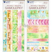 Washi tape stickers with embossing Nature 2 sheets, 17 x 9 cm