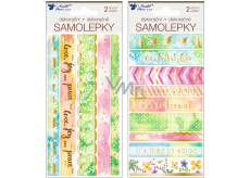 Washi tape stickers with embossing Nature 2 sheets, 17 x 9 cm