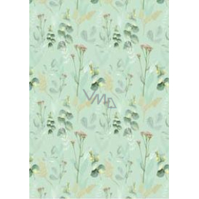 Ditipo Gift wrapping paper 70 x 100 cm Green twigs 2 sheets