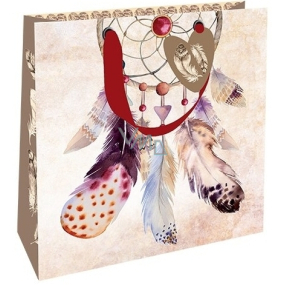 Nekupto Gift paper bag luxury 23 x 23 x 10 cm Dream catcher 2034 M - LIM