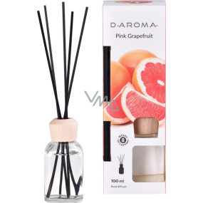 D-Aroma- Pink Grapefruit - Pink grapefruit aroma diffuser with sticks for gradual release of aroma 100 ml