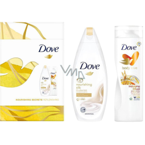 Dove Nourishing Secrets Nourishing Silk Shower Gel 250 ml + Oat Milk Body Lotion 250 ml, cosmetic set