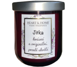 Heart & Home Sweet cherry soy scented candle with the name Jitka 110 g