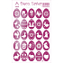 Arch Easter Decorative Stickers Holographic Eggs Pink 12 x 18 cm