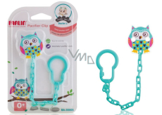 Baby Farlin Pacifier Clip Pacifier Chain Owl Blue for babies 0+ months