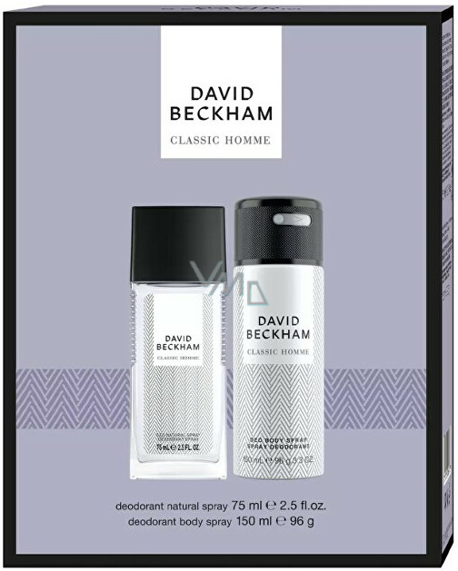David Beckham Classic Homme perfumed deodorant glass 75 ml + deodorant