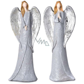 Angel in grey dress with silver wings polyresin 70 x 200 mm mix of species