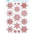 Arch Christmas sticker, window film without adhesive Stars red with glitters 35 x 25 cm