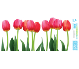 Arch Year-round sticker, window film without adhesive Pink tulip strip 35 x 16 cm