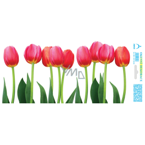 Arch Year-round sticker, window film without adhesive Pink tulip strip 35 x 16 cm