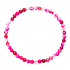 Agate pink banded bracelet elastic natural stone, ball 4 mm / 19 cm