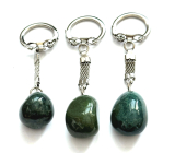 Jasper green Troml keychain pendant natural stone, approx. 10 cm