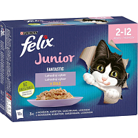 Felix Fantastic Junior pouches for cats selection in jelly, 12× 85 g