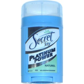 Secret Key Platinum Power Naturel antiperspirant deodorant stick for women 40 ml