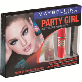 Maybelline Party Girl 10.4 ml + nail polish 7.5 ml + eyeliner 2 g, cosmetic set