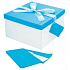 Anděl Folding gift box with ribbon year-round white-blue 22 x 22 x 13 cm