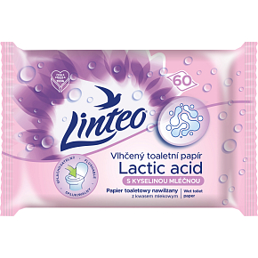 Linteo wet toilet paper with lactic acid, 60 pcs