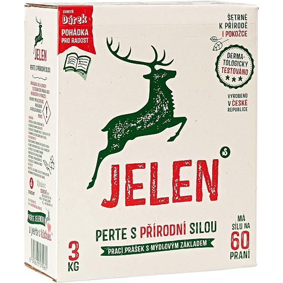 Jelen Washing Powder with Soap Base, 60 Loads, 3 kg