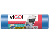 viGO! Blue drawstring trash bags, 12 µ, 35 liters, 50 x 60 cm, 15 pieces