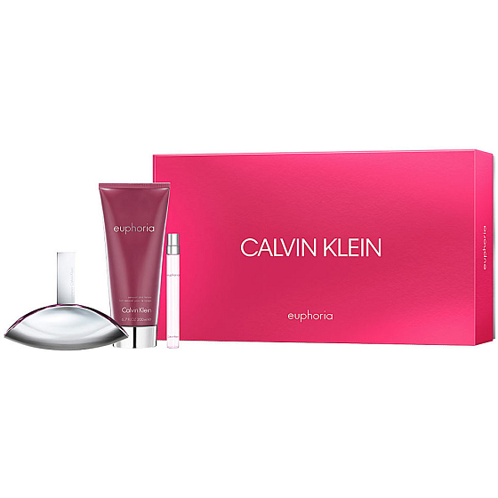 Calvin Klein Euphoria perfumed water for women 100 ml + body lotion 200 ml + eau de toilette 10 ml, gift set