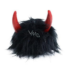 Black devil wig with horns
