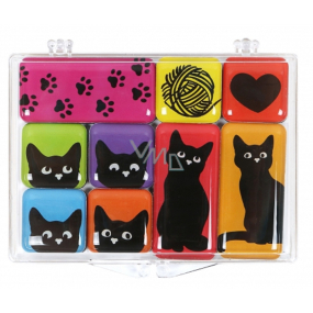 Albi Set of epoxy magnets Cats 9 pieces 9,2 cm x 6,6 cm x 1 cm