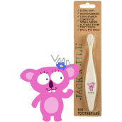 Jack N Jill BIO Koala extra soft toothbrush for children, decomposable in nature, made of corn starch, without BPA and PVC
