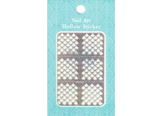Nail Accessory Hollow Sticker nail templates multicolored drops 1 sheet 129