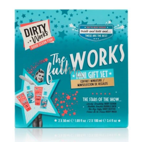 Dirty Works The Full Works bath foam 100 ml + shower gel 100 ml + body peeling 50 ml + body lotion 50 ml, cosmetic set