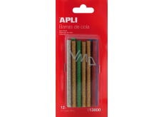 Apli Fusible sticks with glitter 7.5 mm x 10 cm, mix of colors 12 pieces